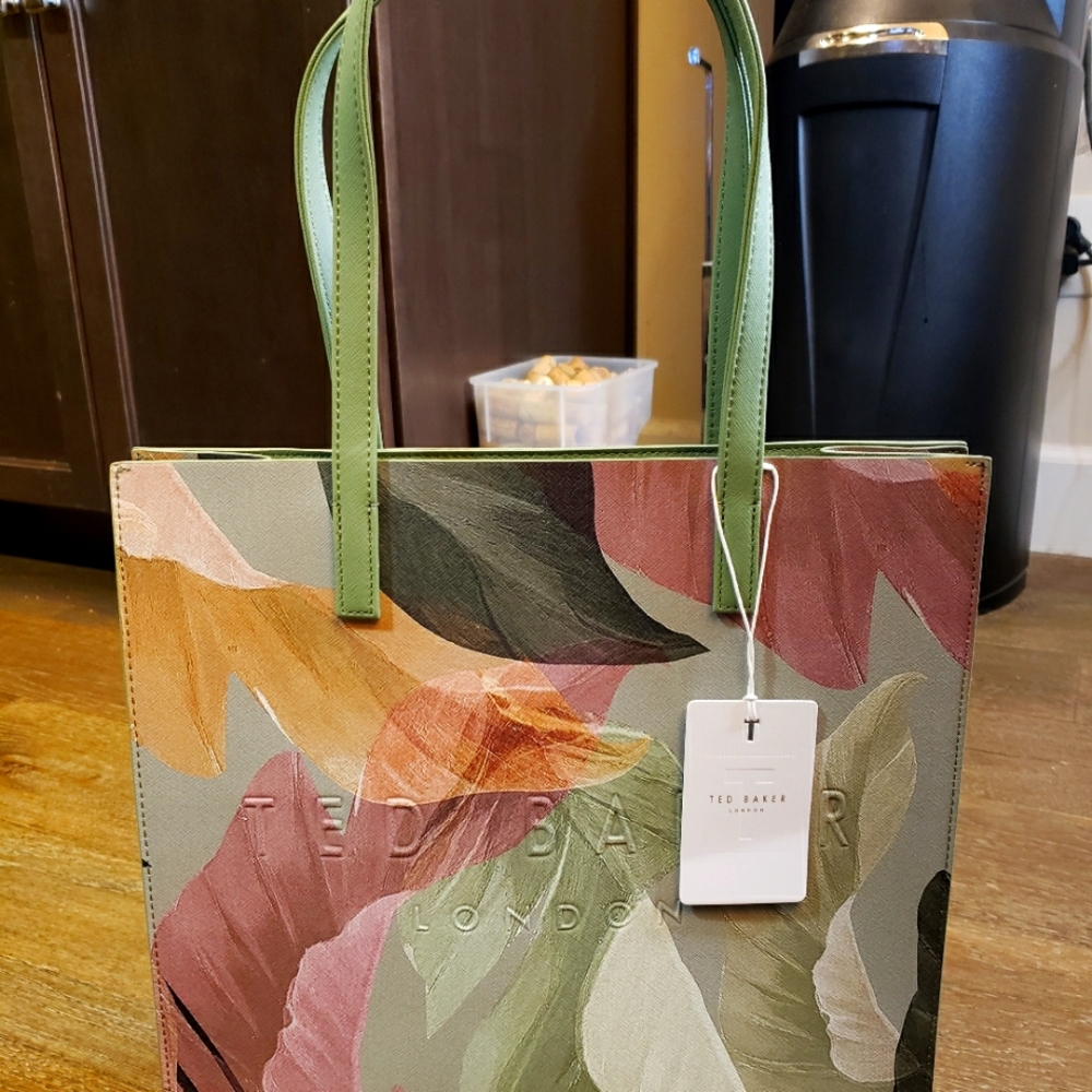 Ted Baker Green floral tote